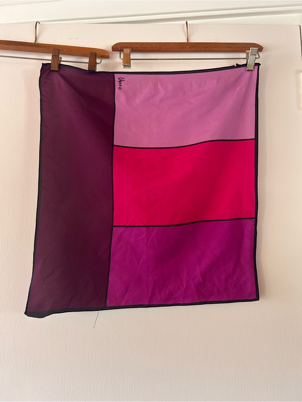 Color Block Silk Scarf